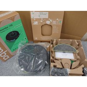 @【未使用品】 アイロボット iRobot ルンバ105 コンボ 掃除機&amp;床拭きロボット Y311060 ブラック Roomba 105 Combo ロボット掃除機