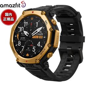 （ノベルティー付き）アマズフィット AMAZFIT スマートウォッチ T-Rex 3 Pro ブラックゴールド SP170078-C238