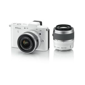 Nikon ミラーレス一眼カメラ Nikon 1 (ニコンワン) V1 (ブイワン) ダブルズームキット ホワイト N1 V1WZ WH