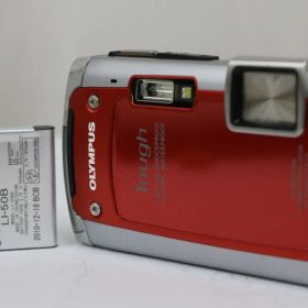 【美品 返品保証】 オリンパス Olympus Tough TG-610 レッド 5.0x バッテリー付き コンパクトデジタルカメラ e8530