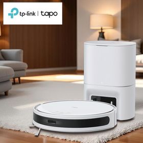 超薄型 ロボット掃除機＆自動ゴミ収集機 MagSlimLiDARナビゲーション 強力吸引 水拭き両用 Tapo RV20 Max Plus 白色 音声コントロール