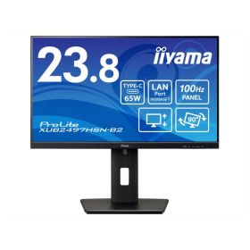 イーヤマ [XUB2497HSN-B2] ＜ProLite＞23.8型 ワイド液晶ディスプレイ ProLite XUB2497HSN-B2(1920x1080/IPS方式パネル/HDMI/DisplayPort/USB Type-C/昇降/回転/ブラック)