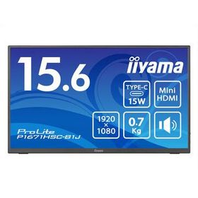 iiyama 液晶ディスプレイ 15.6型/1920×1080/ブラック P1671HSC-B1J