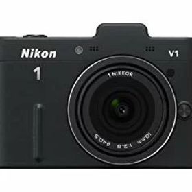 【中古】Nikon ミラーレス一眼カメラ Nikon 1 (ニコンワン) V1 (ブイワン) 薄型レンズキット ブラックN1 V1ULK BK g6bh9ry