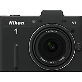 【中古-非常に良い】Nikon ミラーレス一眼カメラ Nikon 1 (ニコンワン) V1 (ブイワン) 薄型レンズキット ブラックN1 V1ULK BK