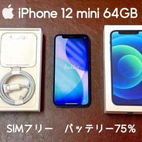 【美品】Apple iPhone 12 mini ブルー 64GB SIMフリー