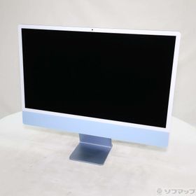 (中古)Apple iMac 24-inch Mid-2021 MGPK3J/A Apple M1 8コアCPU_8コアGPU 8GB SSD256GB ブルー (15.7 Sequoia)(258-ud)