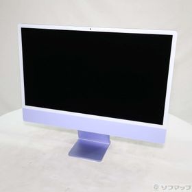 (中古)Apple iMac 24-inch Mid-2021 Z130 Apple M1 8コアCPU_8コアGPU 8GB SSD256GB パープル (14.8 Sonoma)(258-ud)