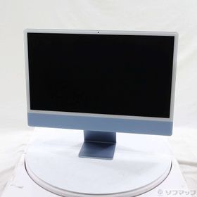 (中古)Apple iMac 24-inch Mid-2021 MGPK3J/A Apple M1 8コアCPU_8コアGPU 8GB SSD256GB ブルー (26.3 Tahoe)(262-ud)