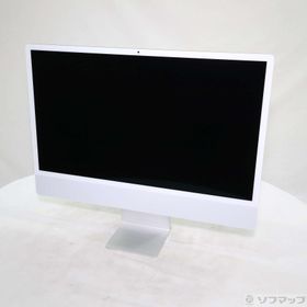 (中古)Apple iMac 24-inch Mid-2021 MGPC3J/A Apple M1 8コアCPU_8コアGPU 16GB SSD512GB シルバー (26.3 Tahoe)(377-ud)