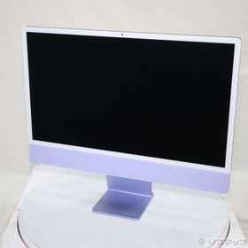 (中古)Apple iMac 24-inch Mid-2021 Z130 Apple M1 8コアCPU_8コアGPU 8GB SSD256GB パープル (26.3 Tahoe)(198-ud)