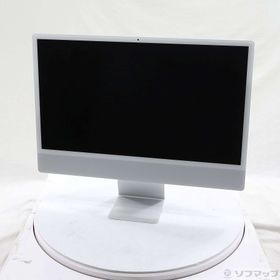 (中古)Apple iMac 24-inch Mid-2021 MGPC3J/A Apple M1 8コアCPU_8コアGPU 8GB SSD256GB シルバー (26.3 Tahoe)(258-ud)