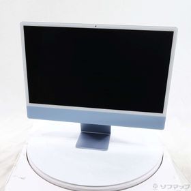 (中古)Apple iMac 24-inch Mid-2021 MGPL3J/A Apple M1 8コアCPU_8コアGPU 8GB SSD512GB ブルー (15.7 Sequoia)(258-ud)