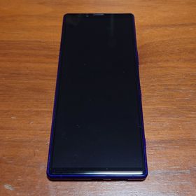 エクスペリア(Xperia)の【中古】XPERIA1（SO-03L）パープル(スマートフォン本体)