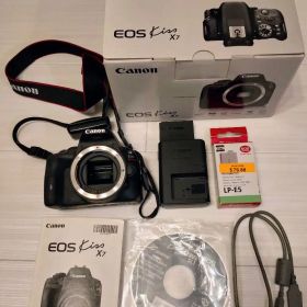 Canon EOS Kiss X7 ボディー 箱・説明書付 別売リモコン付