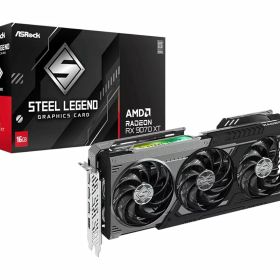 ASRock AMD Radeon RX 9070 XT Steel Legend Dark 16GB GDDR6 PCIe 5.0 RDNA4 256bit グラフィックボード ビデオカード RX9070XT SLD 16G AI画像生成