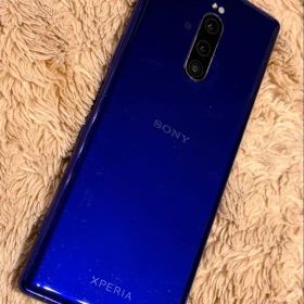 スマホ本体Xperia 1パープル紫SIMフリーSONY 割れ焼けなし 個人使用
