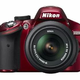 【中古】Nikon デジタル一眼レフカメラ D3200 レンズキット AF-S DX NIKKOR 18-55mm f/3.5-5.6G VR レッド D3200LKRD