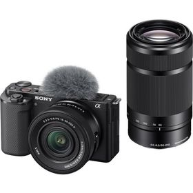 SONY(ソニー) ミラーレス一眼カメラ ZV-E10 ダブルズームレンズキット(同梱レンズ:SELP16502+SEL55210) ブラック ZV-E10X BQ レンズ交換式 APS-C E10X Black