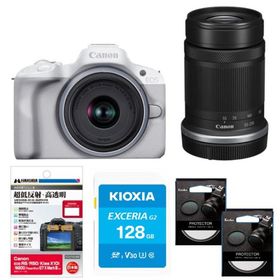 [新品]【お買い得セット】Canon キヤノン EOS R50 ダブルズームキット ホワイト（キャンペーン対象商品）