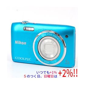 【中古】Nikon製 デジカメ COOLPIX S3500 ブルー/2005万画素 本体いたみ【いつでも+1％！5のつく日と日曜日は+2%！】 爆買