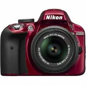 【中古】Nikon デジタル一眼レフカメラ D3300 18-55 VR IIレンズキット レッド D3300LKRD