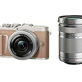 【中古】【非常に良い】OLYMPUS ミラーレス一眼カメラ PEN E-PL10 EZダブルズームキット ブラウン