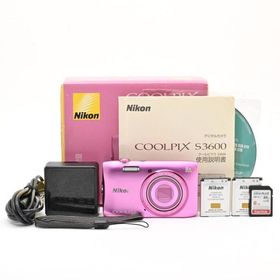 ＜美品＞ Nikon COOLPIX S3600 アザレアピンク｜デジタルカメラ｜2005万画素｜光学8倍ズーム｜外観非常に綺麗