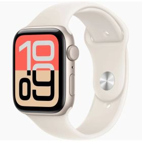 アップル Apple Watch SE 3 GPSモデル 44mm MEHJ4J/A スターライトスポーツバンド M/L メモリ：64GB iOS Watch OS スクエア 時計 ランニング GPS スイミング