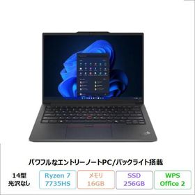 Lenovo ThinkPad E14 Gen 6 ノートPC 21M3CTO1WW Windows11 Office付き Ryzen 7 7735HS 16GB SSD256GB 14インチ 再生品Sランク