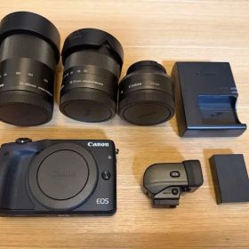 Canon EOSM3 ミラーレス一眼 標準ズーム 望遠ズーム 単焦点レンズ