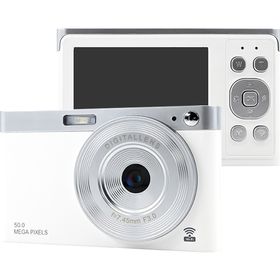 KEIYO コンパクトデジタルカメラ「AN-DC003」（ホワイト） 慶洋エンジニアリング WiFiレトロデジタルカメラ AN-DC003-WH返品種別A