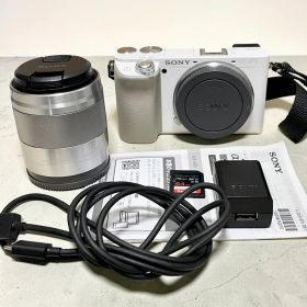 【ほぼ新品】Sony α6100 4K ホワイト E 50mm F1.8