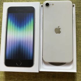 バッテリー92% iPhone SE (第3世代) スターライト SIMフリー