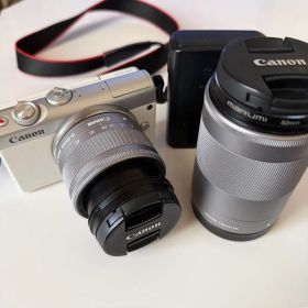 Canon EOS M100 ホワイトEF-M 15-45mm 55-200mm