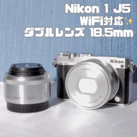 ✨極上品✨ニコン 1 J5 ダブルレンズキット✨人気のシルバー✨レンズ動作◎