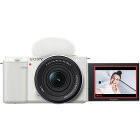 ソニー(SONY) VLOGCAM ZV-E10KW ホワイト パワーズームレンズキット ミラーレス一眼デジタルカメラ