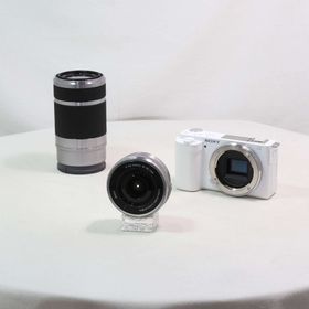 (中古)SONY VLOGCAM ZV-E10Y ダブルズームレンズキット ホワイト(258-ud)