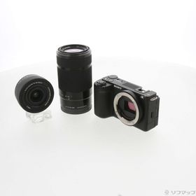 (中古)SONY VLOGCAM ZV-E10 II ダブルズームレンズキット ブラック ZV-E10M2X B(352-ud)