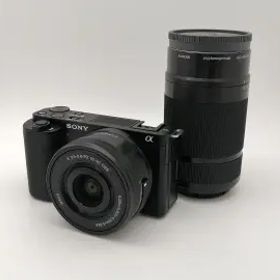 【中古】SONY VLOGCAM ZV-E10Y ダブルズームレンズキット ブラック VLOGCAM ZV-E10Y(B)【三宮センター】保証期間１ヶ月【ランクB】