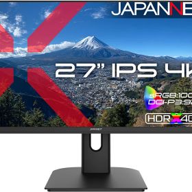 JAPANNEXT ジャパンネクスト 4K対応 27型液晶ディスプレイ/HDMI×2、DP×2/ブラック/スピーカー/2年保証 JN-i27U2