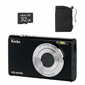 【中古】Kenko コンパクトデジタルカメラ KC-AF05 ケンコー (ポーチ&SD32GB付)