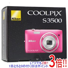 【いつでも2倍！1日と5.0のつく日、18日は3倍！】【中古】Nikon デジカメ COOLPIX S3500 ピンク/2005万画素 本体のみ 元箱あり