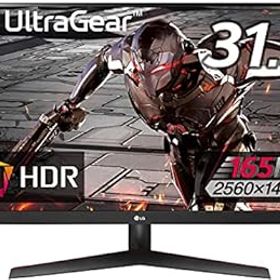 【中古】LG ゲーミングモニター UltraGear 32GN600-BAJP 31.5インチWQHDVA非光沢165HzHDRFreeSync Premium1ms MBRHDMI×2,DisplayPort3年安心・無輝点