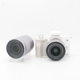 【中古】 (キヤノン) Canon EOS KISS M2 ダブルズームキツト ホワイト【中古カメラ デジタル一眼】 ランク：B