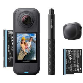 INSTA360 アクションカメラ 360°カメラ X4 Air スターターバンドル ［4K対応 / 防水］ グラファイトブラック CINSAAFA-SE03