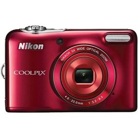 Nikon COOLPIX L30 20.1MPデジタルカメラ 5倍ズームNIKKORレンズと720p HDビデオ(レッド) (メーカー生産終了)