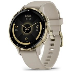 【エントリーで最大2万ポイント当たる｜6/25まで】 GARMIN｜ガーミン Venu 3S（ヴェニュー 3S）GPSスマートウォッチ French Gray / Cream Gold 010-02785-42【Suica対応】