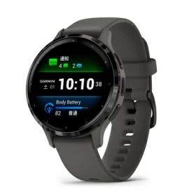【中古】（新古品）GARMIN(ガーミン) Venu 3S Black Sesame/Slate AMOLEDディスプレイ搭載 美麗液晶スマートウォッチ 高性能GPS内蔵 【日本正規品】心電図(ECG)アプリ対応モデル