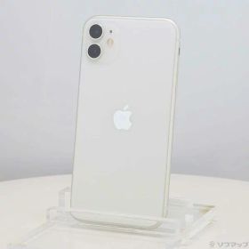 【中古】Apple(アップル) iPhone11 64GB ホワイト MWLU2J／A SIMフリー 【262-ud】